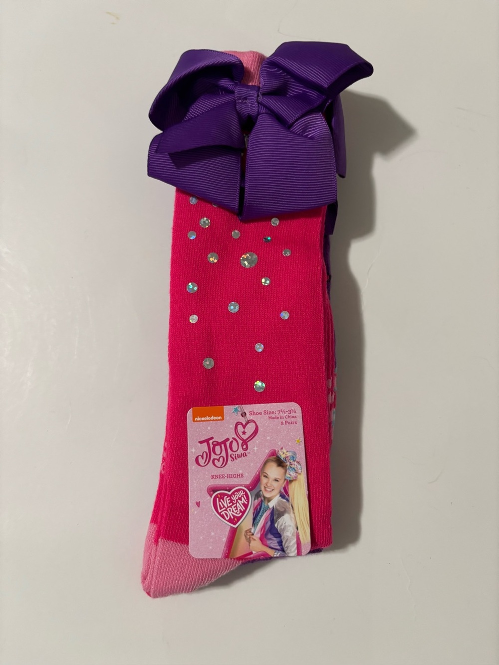 Jojo Siwa Girls Socks Size 7.5-3.5